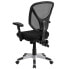 Фото #2 товара Mid-Back Black Mesh Multifunction Swivel Task Chair With Adjustable Arms