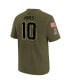 ფოტო #3 პროდუქტის Big Boys Mac Jones Olive New England Patriots 2022 Salute To Service Name and Number T-shirt