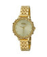 ფოტო #1 პროდუქტის Women's Gold-Tone Alloy Bracelet Crystal Bezel Watch, 31mm