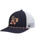 Фото #2 товара Men's '47 Navy, White Oakland Athletics Flag Fill Trucker Snapback Hat