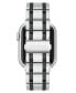 ფოტო #3 პროდუქტის Men's Silver-Tone and Gunmetal Stainless Steel Link Band Compatible with 42mm, 44mm, 45mm, Ultra, Ultra2 Apple Watch