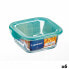 Square Lunch Box with Lid Luminarc Keep'n Lagon 15,6 x 6,6 cm Turquoise 1,22 L Glass (6 Units)