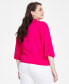 ფოტო #2 პროდუქტის Plus Size Tie-Front Top, Created for Macy's