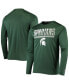 ფოტო #1 პროდუქტის Men's Green Michigan State Spartans Wordmark Slash Long Sleeve T-shirt