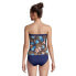 Women's Chlorine Resistant Bandeau Tankini Swimsuit Top with Removable Adjustable Straps