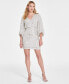 Sequined Blouson Shift Dress