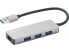 Фото #2 товара SANDBERG USB-A Hub 1xUSB3.0+3x2.0 SAVER - USB 3.2 Gen 1 (3.1 Gen 1) Type-A - USB 2.0 - USB 3.2 Gen 1 (3.1 Gen 1) Type-A - 5000 Mbit/s - Grey - Aluminium - USB