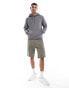 Hollister icon logo relaxed fit hoodie in mid grey