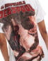 ASOS DESIGN Marvel unisex t-shirt with Deadpool graphic prints in white