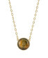 Фото #1 товара 2028 gold-Tone Honey Tiger Eye STone Necklace