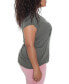 ფოტო #3 პროდუქტის Plus Size Scoop Neck Tee