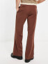 ASOS DESIGN smart flared trousers in brown