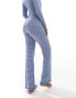 Cotton On sleep recovery roll waist pyjama bottoms in blue stripe set