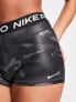 Фото #1 товара Nike Pro Training 3 inch booty shorts in black camo
