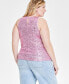Фото #4 товара On 34th Trendy Plus Size Sequined Tank Top, Created for Macy's