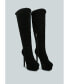 Фото #1 товара SALDANA Womens Convertible Suede Leather High Boots