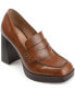 ფოტო #1 პროდუქტის Women's Ezzey Block Heel Loafers