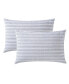 Фото #1 товара Beaux Stripe Cotton Percale Standard Pillowcase Pair