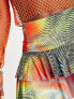 COLLUSION digi print rara skirt co-ord in multi