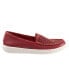 Фото #1 товара Trotters Audrey T2211-601 Womens Red Wide Leather Loafer Flats Shoes 8.5