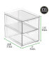 Stacking Plastic Storage Kitchen Bin with Pull-Out Drawers - 2 Pack