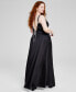 ფოტო #2 პროდუქტის Trendy Plus Size Strappy Rhinestone Lace-Up-Back Gown