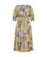 Plus Size Daydream Print V-neck Maxi Dress