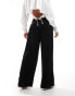 Фото #5 товара ASOS DESIGN satin pull on trouser in black