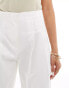 River Island high waist wide leg trouser in white