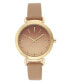 Фото #1 товара Часы Anne Klein Gold Tone and Tan Strap Watch