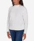 Фото #30 товара Women's Classic Chenille Diamond Stitch Turtleneck Sweater