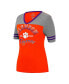 Women's Orange, Heathered Gray Clemson Tigers There You Are V-Neck T-shirt