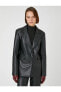 Фото #4 товара Куртка женская Koton Кожаный вид с пуговицами