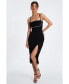 Women's Scuba Crepe Diamante Trim Midi Dress