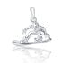 Фото #1 товара Stylish silver pendant Snowboarder SVLP0783XH20000