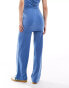 Фото #4 товара ONLY slinky straight leg trouser co-ord in mid blue