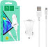 Фото #1 товара Ładowarka Vega ŁADOWARKA SAMOCHODOWA 3A + KABEL TYP-C BIAŁA DENMEN 3100mA DUAL FAST CHARGING 2XUSB DZ06T 15W>