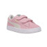 Фото #2 товара Puma Suede Classic Xxi V Logo Slip On Toddler Girls Pink Sneakers Casual Shoes