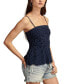 Women's Ruched Polka Dot Tube Top