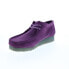 Фото #7 товара Clarks Wallabee 26168860 Mens Purple Suede Oxfords & Lace Ups Casual Shoes