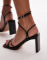 Фото #2 товара Topshop Wide Fit Georgina strappy heels in black