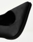 Фото #3 товара Simmi London Wide Fit Landen platform heeled court shoe in black satin