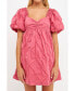 ფოტო #2 პროდუქტის Women's TEXTURED BABYDOLL DRESS