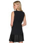 Women's Jewel-Neck Pleat-Hem Dress