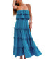 ფოტო #1 პროდუქტის Women's Ruffled Tiered Maxi Tube Beach Dress