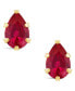 Gemstone Stud Earrings in 10k Yellow Gold