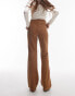 Фото #4 товара Mango suede flare trousers in brown