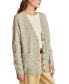 Women's Slouchy Button Front Cardigan Серый, XL - фото #3