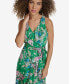 Фото #4 товара Women's Floral-Print Ruffled Sleeveless Midi Dress