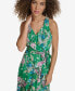 Women's Floral-Print Ruffled Sleeveless Midi Dress